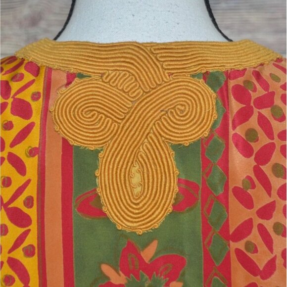 RARE Designer Oscar de la Renta 80's 2 PC Ensemble Silk Pants & Duster Size 10 - Picture 7 of 16